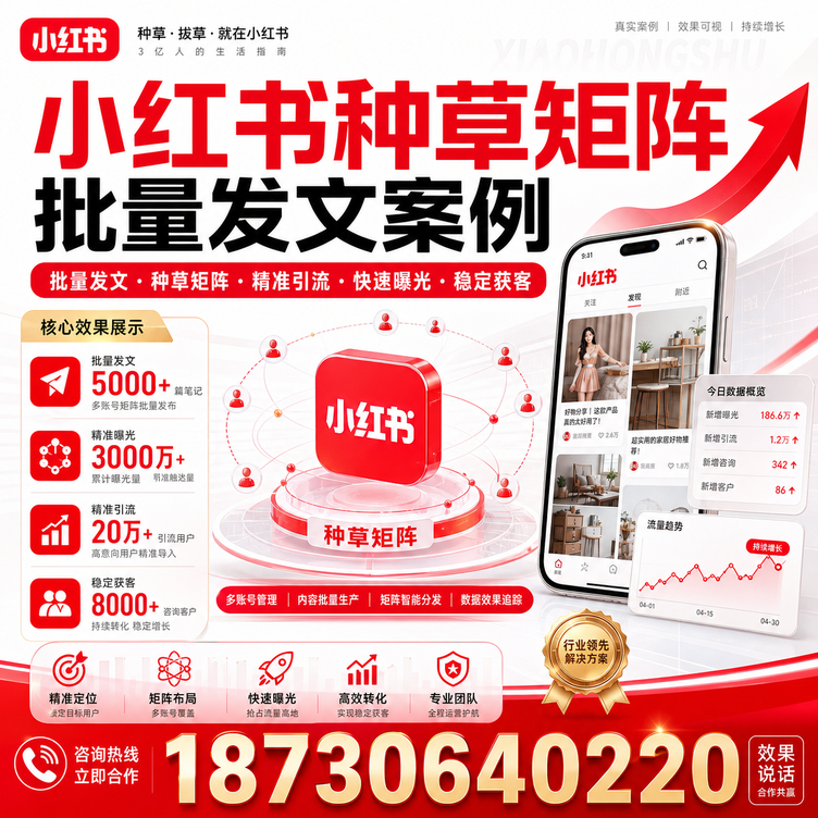 南充小红书种草矩阵批量发文案例